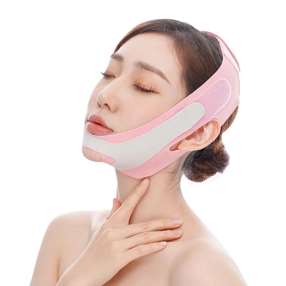 Bandage Elastique Amincissant pour le Visage Ceinture de Lifting Facial V Line Shaper pour le Visage Réduit le Double Menton Anti-Rides Outil de Beauté pour Soin de la Peau