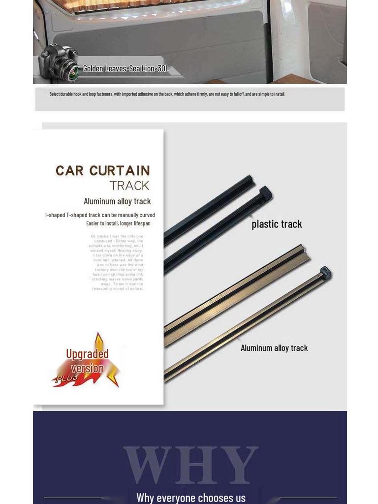 Rideaux pare-soleil pour voiture Nissan NV200: Isolation thermique, Bloquant la lumière, avec rail spécial pour montage en voiture.