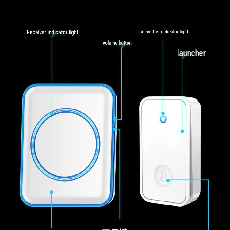 Kajia Si Wireless Self-Powered Doorbell with Long-Range, Three Receivers, Waterproof Design, and Flash Alert
