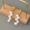 Crazy Chen Shuting Gao Ye Same Style Earrings Shu Classy Sense Niche Style Design Pearl Earrings for Women
