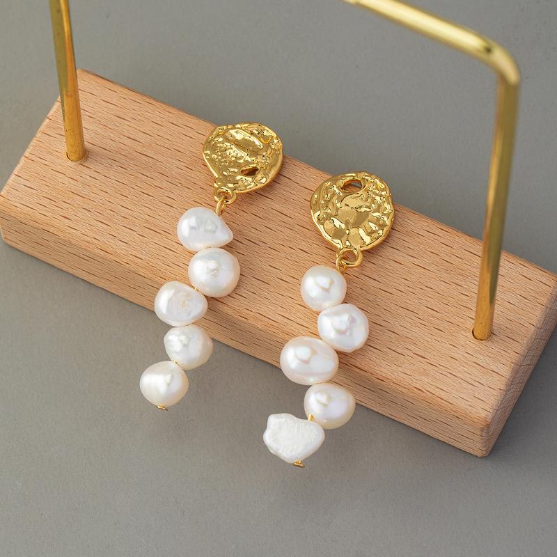 Crazy Chen Shuting Gao Ye Same Style Earrings Shu Classy Sense Niche Style Design Pearl Earrings for Women