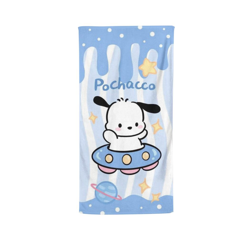 Sanrio Family Beach Towel 2D Single Print Cute Home Decor Outdoor Accessory Soft Functional Cartoon-Themed Attractive Durable