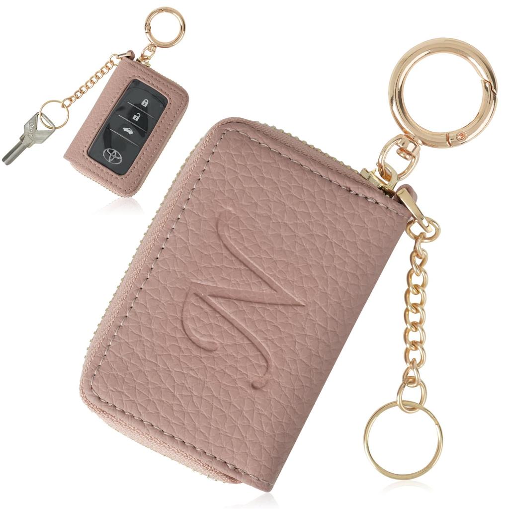 [VEISEN] Smart Key Case for Women and Men, Initial Embossed,