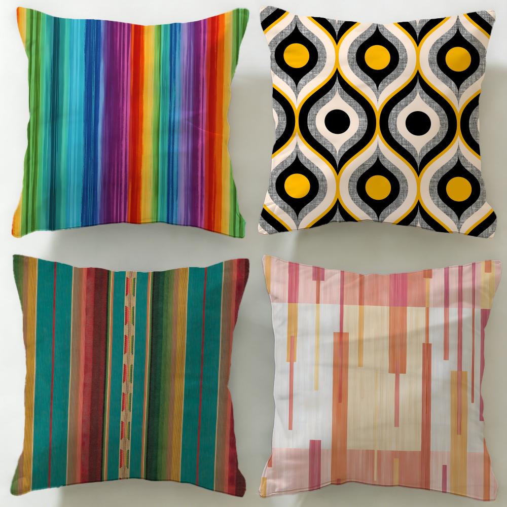 Bohemian pattern Cushion Cover Soft EasyWash Pillow Case Versatile for Couch Bed Travel and Office
