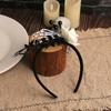 Halloween Flower Headband for Women Gothic Rose Skull Skeleton Hand