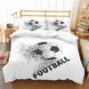 Bed Set Sports Style Duvet Cover Set Soccer Printed Quilt Cover Set Teens King Queen Size Bedding Fashion Cover Suit Luxury Bedding Cover