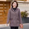 Yalu Women's Autumn Striped Hooded Jacket for Seniors