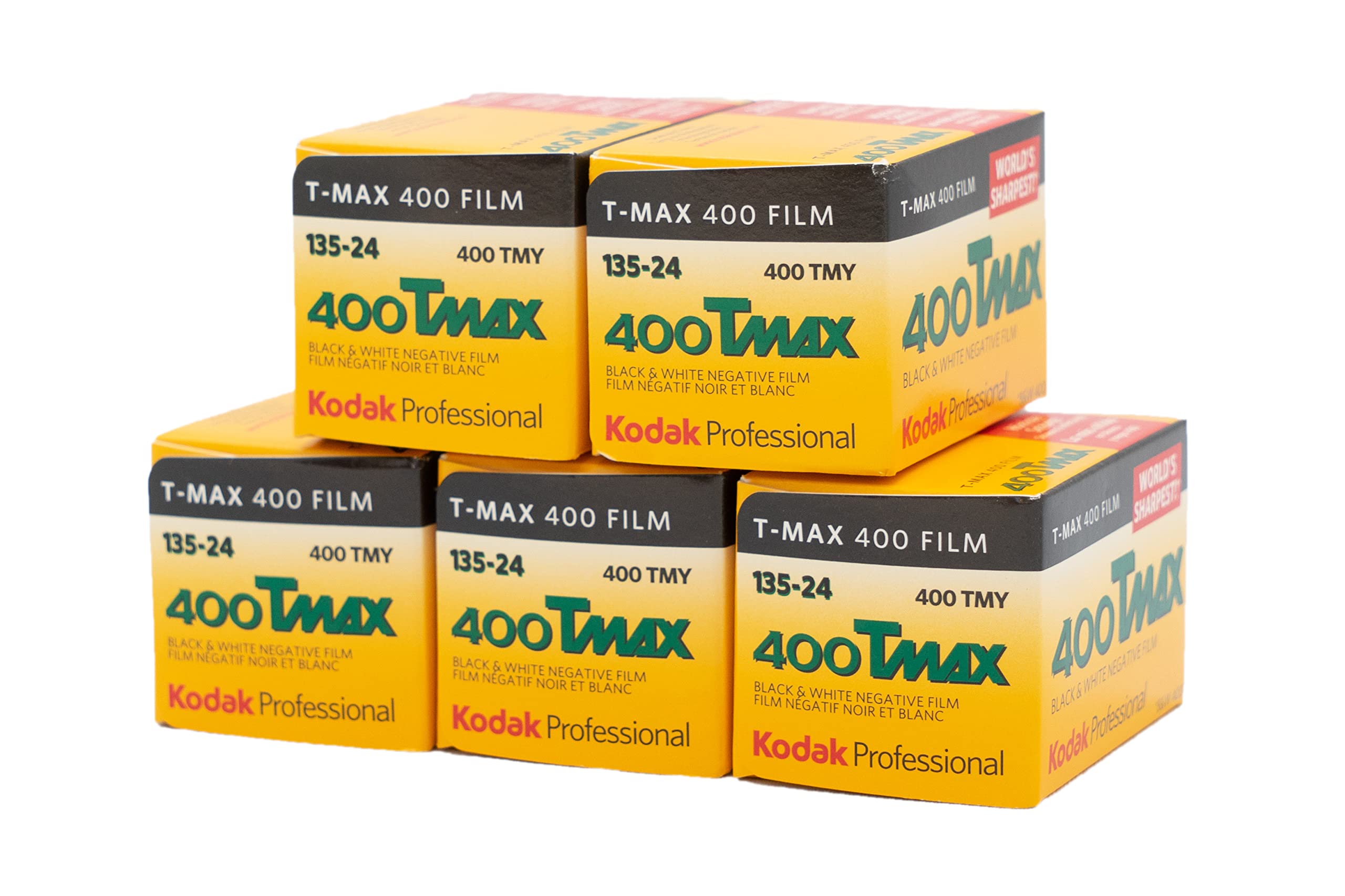 

Kodak Black and White Negative Film T-MAX 400 35mm 24 Exposures (5-Pack)
