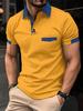 Stylish short-sleeve polo shirt, comfortable and versatile for casual daily wear.
