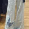 Women's Wide-Leg Raw-Edge Jeans with Butterfly Embroidery - Retro American Autumn Style