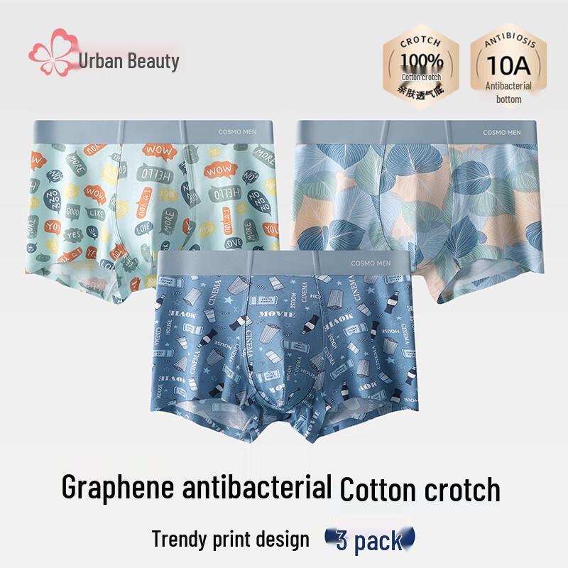 Cosmo Lady Men's Antibacterial Breathable Boxer Briefs