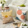 Northern Mannerist Pattern Cushion Cover Natural Linen Organic Fabric Double-Sided Printing Breathable Perfect For Home Decor