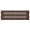 Raised Garden Bed Galvanized Steel 114 X 40 X 36 Cm Brown