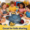Divided Serving Tray That Spins Perfect for Snacks,vegetable, Fruit ,Dips & Party Supplies Rotating Snack Box Container with Lid