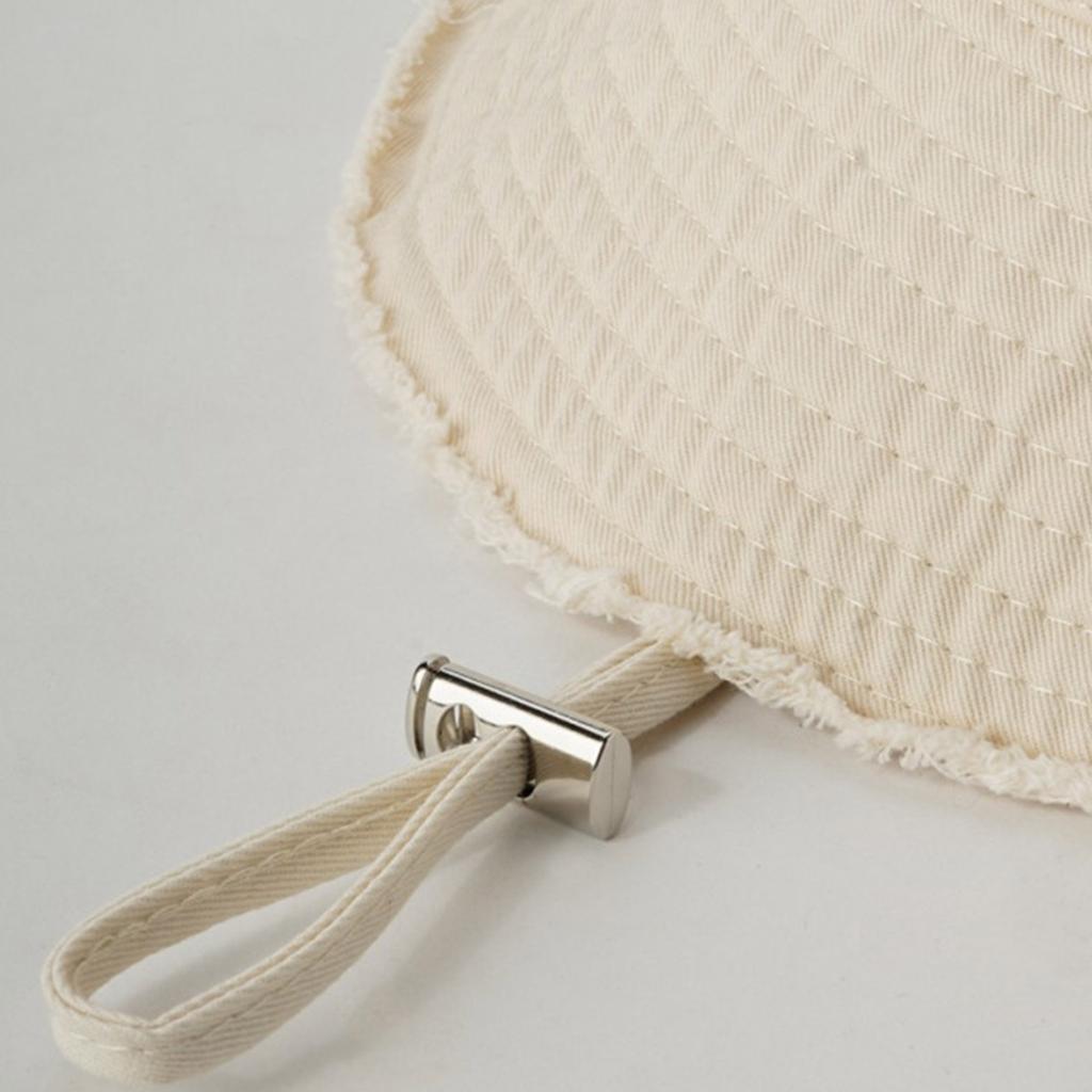 Adjustable Bucket Hat Breathable Multiple Color Frayed Edge Design Wide Brim Bucket Hat Summer Fisherman Cap Unisex