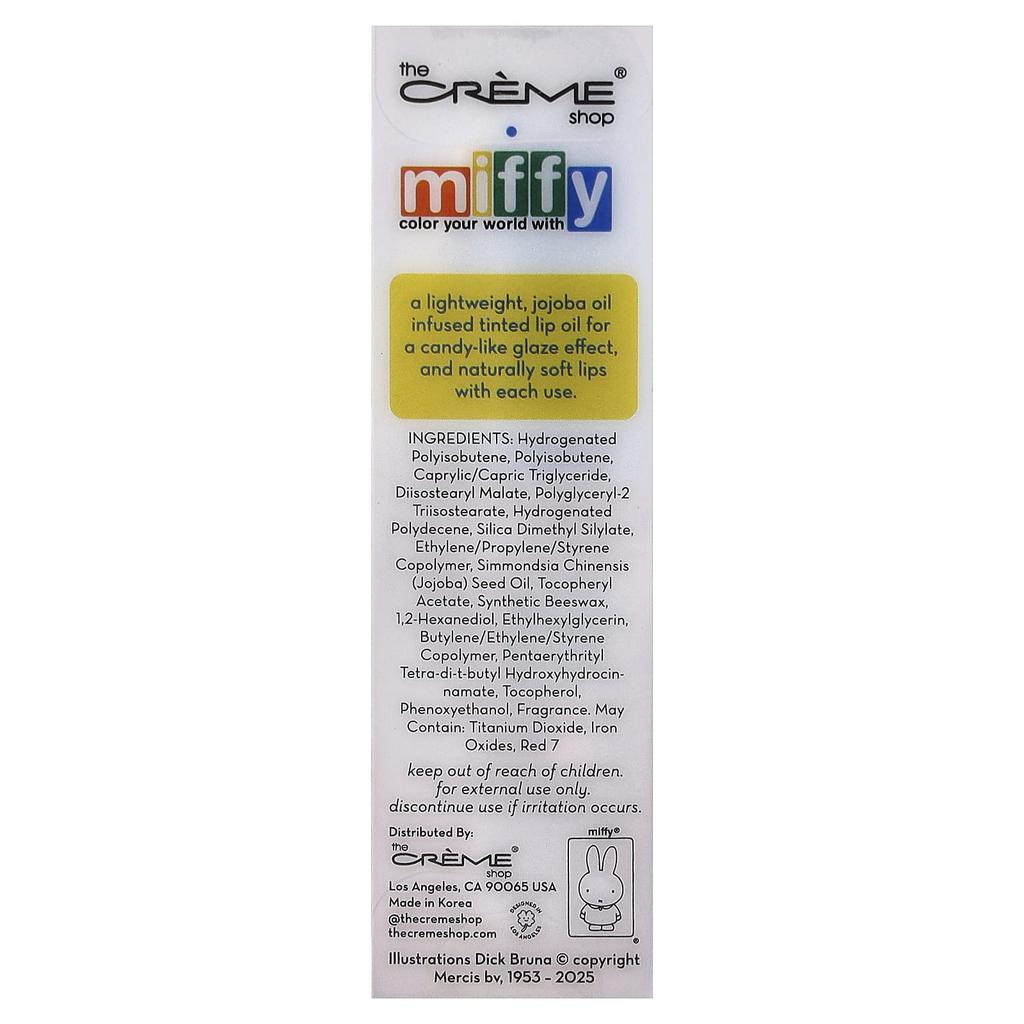 The Creme Shop, Miffy, Tinted Lip Oil, Cocoa Cutie, 3.5g (0.12oz)
