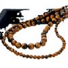 Vintage Maillard Wind Autumn And Winter Natural Tiger'S Eye Stone Double-Layer Multi-Wearing High-End Necklace Sweater Chain