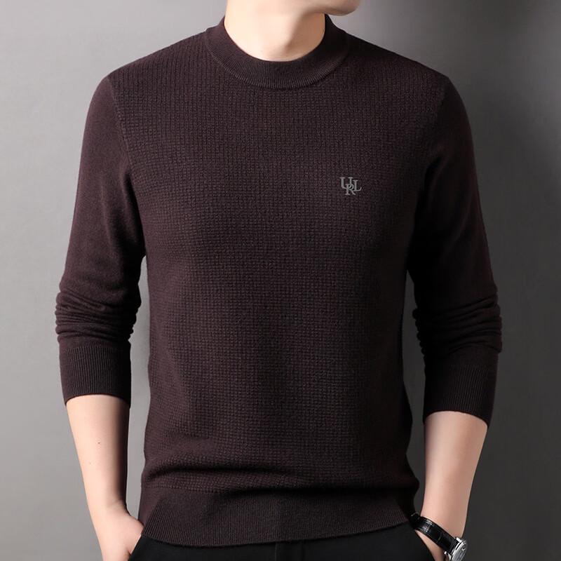 Hengyuanxiang Men s 100% Wool High-Neck Pullover Sweater 2XL (160-180 lbs)