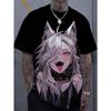 Cartoon Sexy Girl Pattern 3d Printed Men's T-Shirt Bad Girl Pattern Personalized Short Sleeve T-Shirts