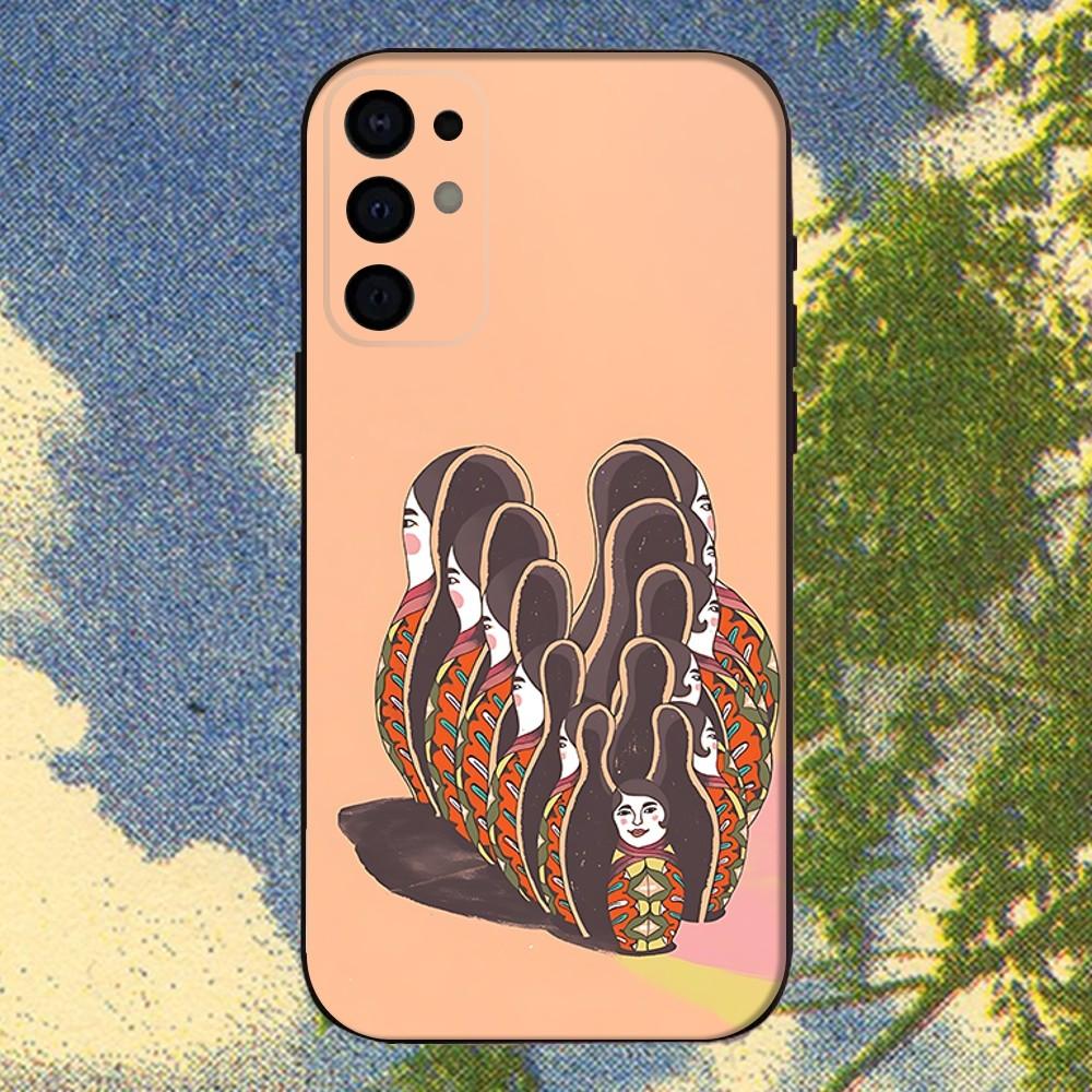 Russian Dolls Matryoshka Phone Case For Samsung S25,S24,S21,S22,S23,S30,Ultra,S20,Plus,Fe,Lite,Note,10,9,5G Black Cover