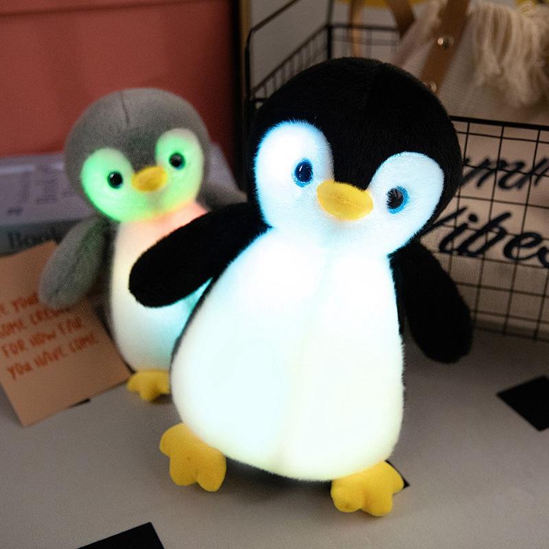 Cartoon Stylistically Shiny Penguin Baby Doll Plush Toy Doll Children Sleeping with Pillow Doll Gift