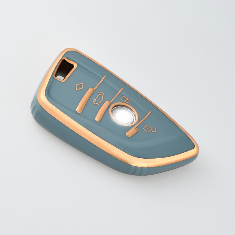 4 Buttons TPU Car Key Case Full Cover Fob For BMW X1 X3 X5 X6 Series 1 2 5 7 F15 F16 E53 E70 E39 F10 F30 G30 2023 Accessories