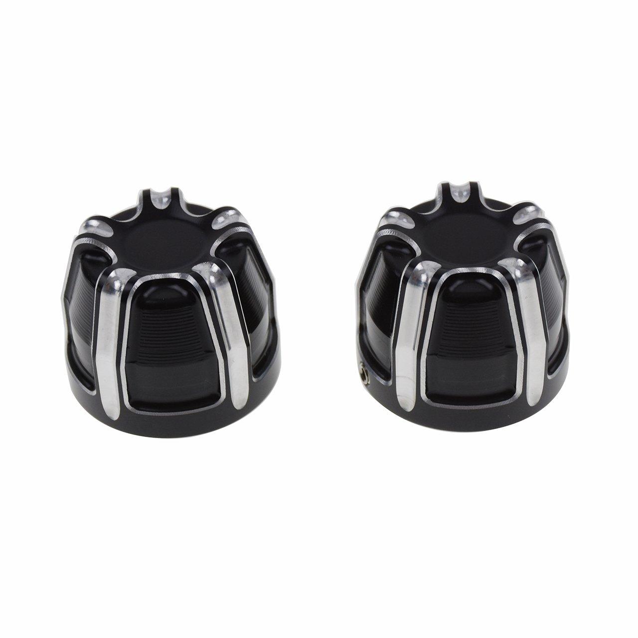 

HDBUBALUS Front Axle Nut Cover Cap for Harley Sportster Softail Dyna V-Rod чёрный