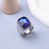Men's/Women Multi-Gemstone Style High Quality Luxury Stainless Steel Ring Classic Trend Jewelry