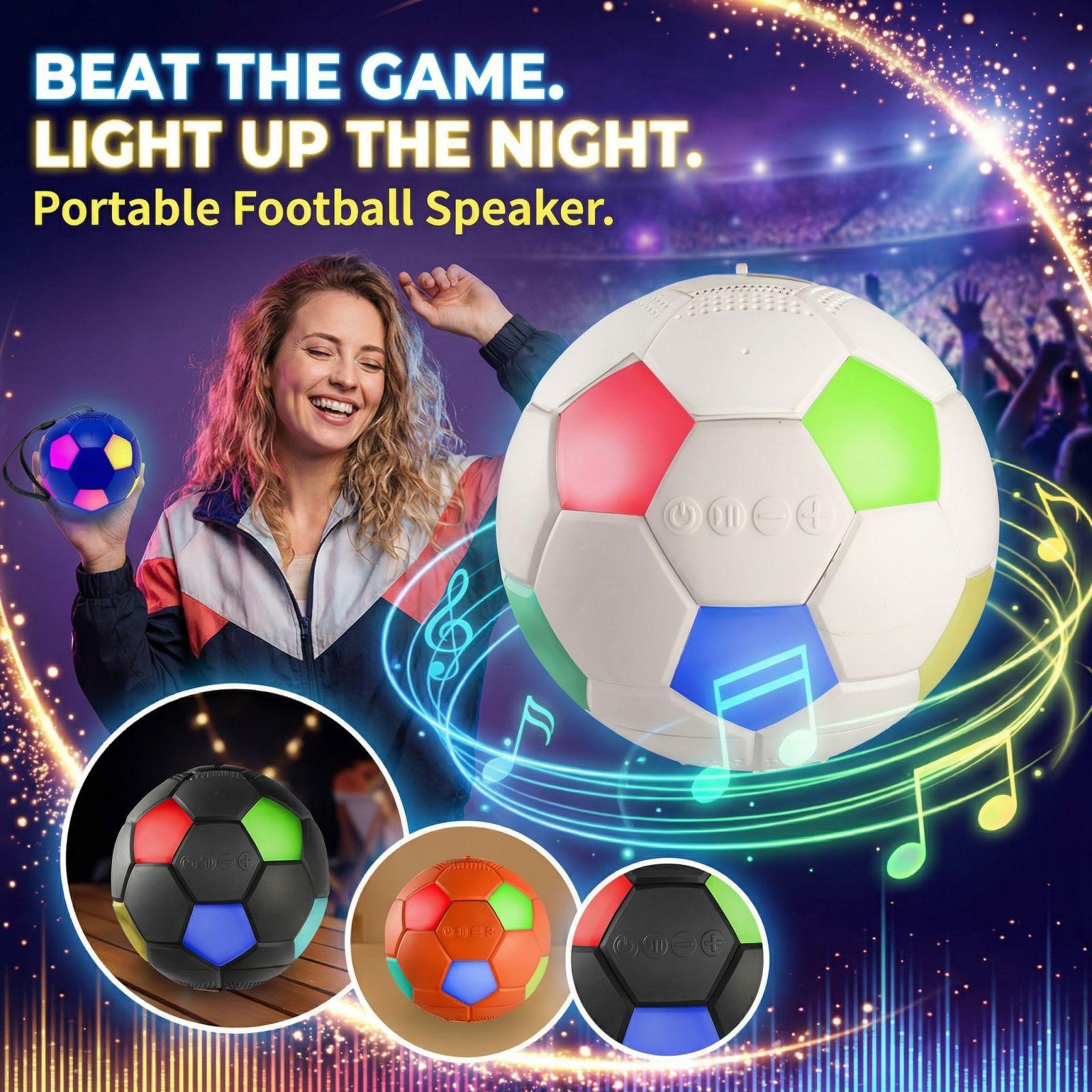 

H12 Football Speaker Creative Gift Portable Color Light Outdoor Bass Bluetooth Speaker помаранчевий