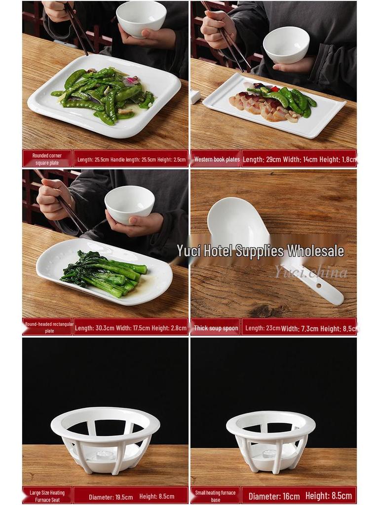 Ceramic Pure White Irregular Wok Pan Fish Plate - Cold & Hot Dish Oven Safe.