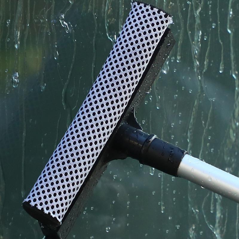New Double-Sided Glass Brush T-Shaped Scraper With Extended Handle Detachable Double-Sided Cleaning Tool For Car Interior