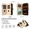 Faux Leather Phone Case for Samsung S26 S25 S24 23 S22 S21 S20 Plus FE Ultra Edge Magnetic Button Closure Wallet ZIPPER AndRFID