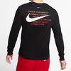 Nike Swoosh Casual Sports Double-Hook Crew-neck Long Sleeve 'Black' DB6156-010