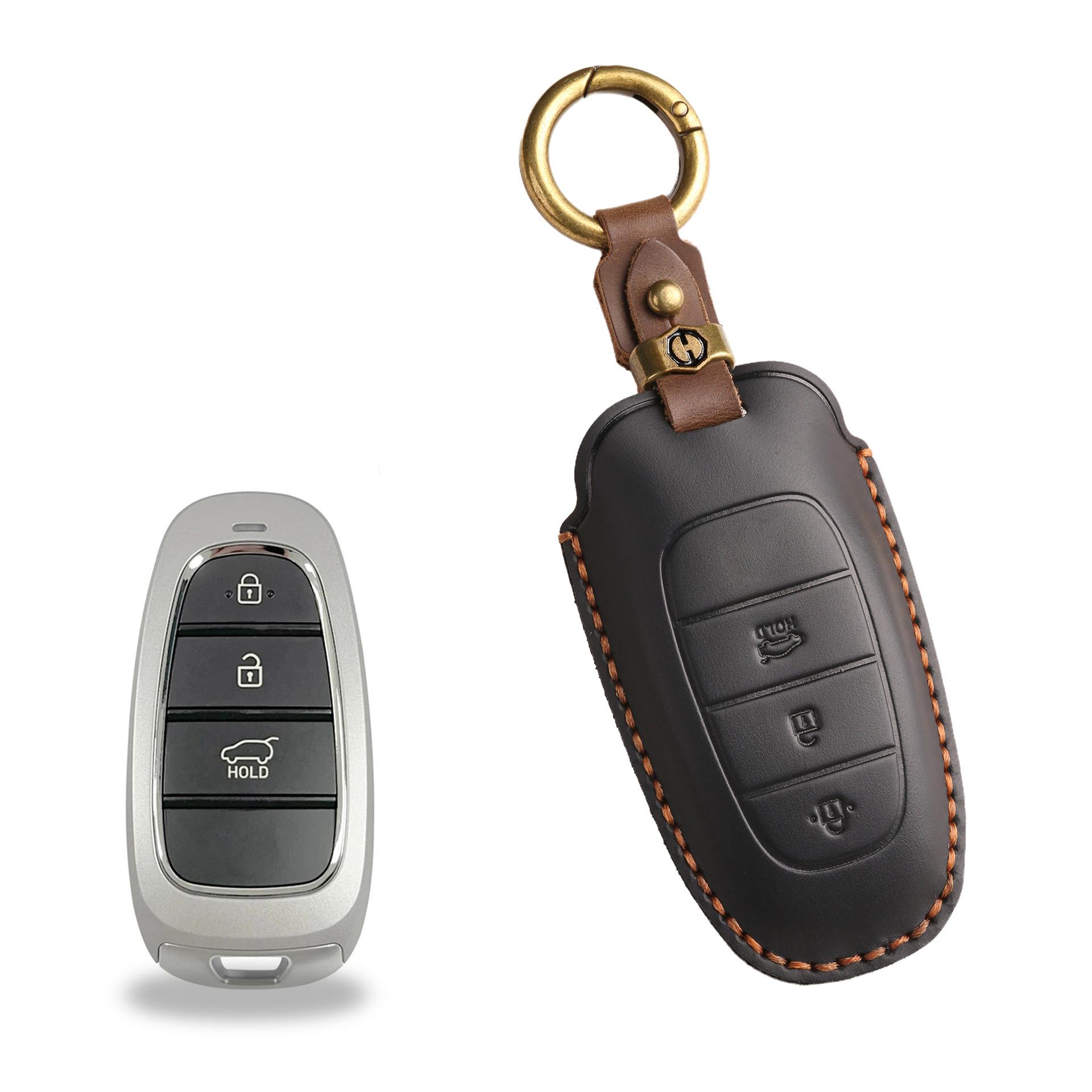

Car Key Case Suitable For Modern Car Key Case Staria/Sonata Sonata Leather Protective Case Buckle
