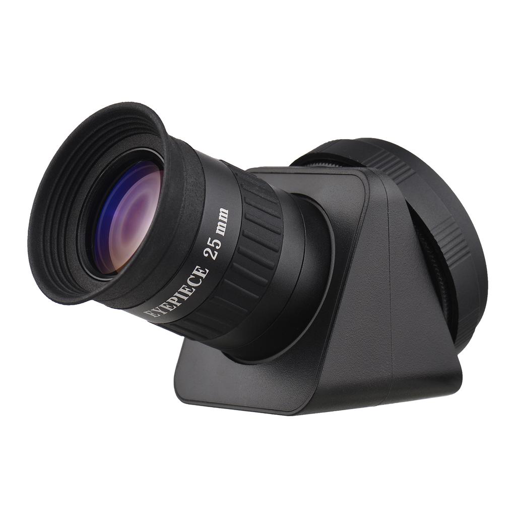 25mm Eyepiece with 90 Degree Diagonal Mirror T2 Screw Mount for T Mount Telephoto Lens Refractor Telescopes