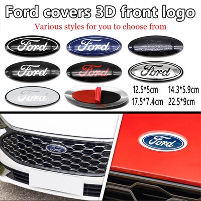 Car Front Hood Emblem Rear Trunk Badge Cover Modification Stickers For Focus Mondeo Mustang Fiesta Kuga MK2 Everest Escape