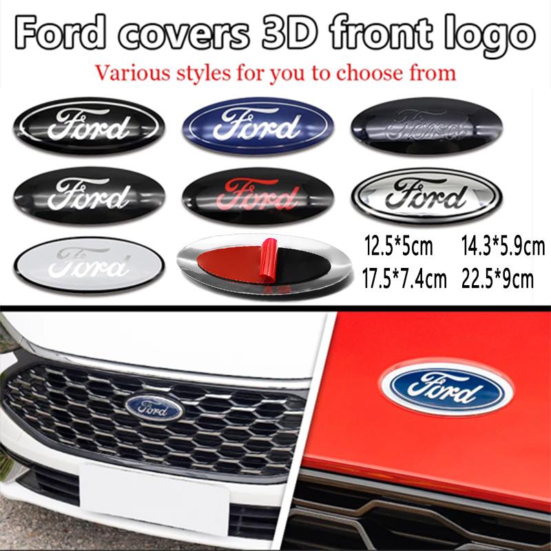 Car Front Hood Emblem Rear Trunk Badge Cover Modification Stickers For Ford Focus Mondeo Mustang Fiesta Kuga MK2 Everest Escape