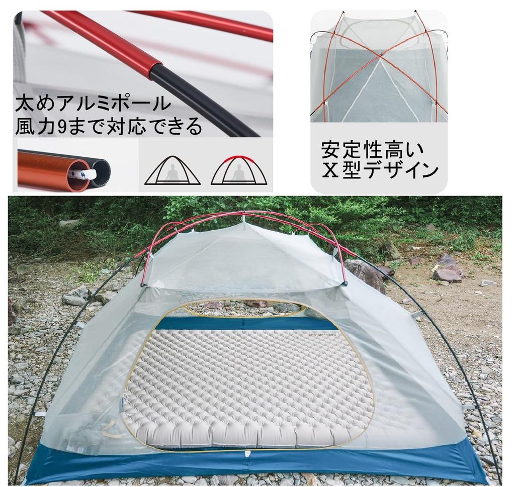 Naturehike Official Shop Tent for 2 3 Solo Mountain Double Wall with Front Water Pressure Storage Bag 3 Disaster Camping People, People, Lightweight,