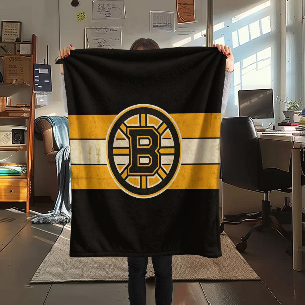 Boston Bruins2 Flannel Blanket, High quality Comfortable for All Seasons, Home Decor, Warmth and Comfort