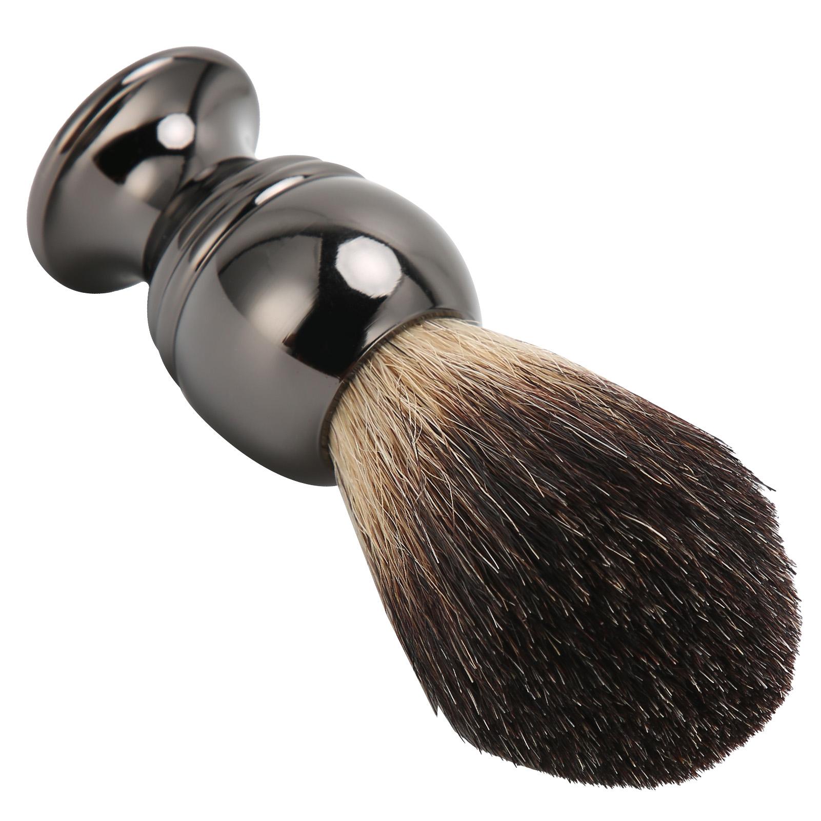 

Men Shaving Brush Travel Portable Stainless Steel Handle Shaving Brush (Gun Color)