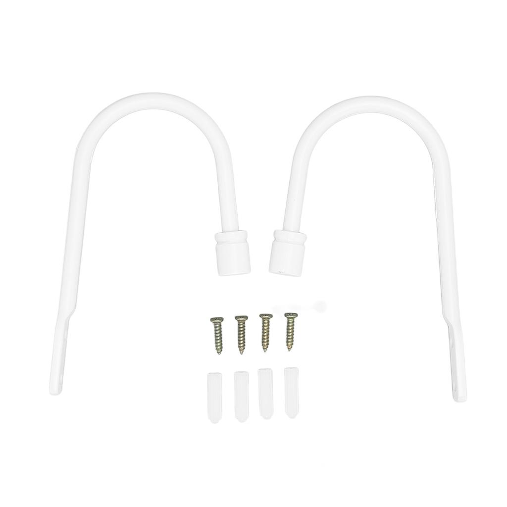 2Pcs Curtain Holdbacks U Shape Carbon Steel High Hardness Powder Coated Curtain Tiebacks for Family Office Hotel