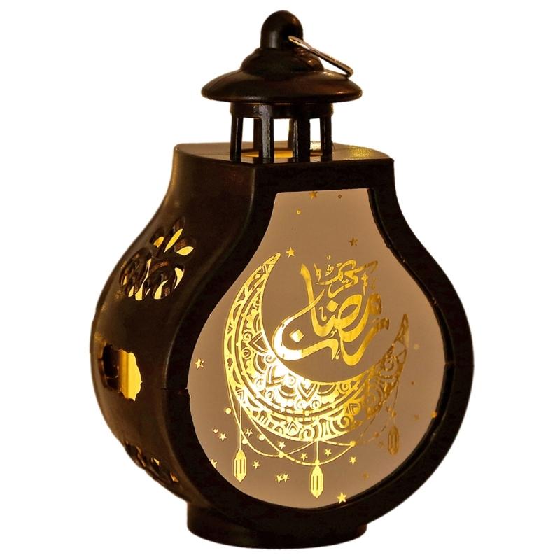 EidMubarak Light Lamp Ornament Islamic Party Decor Supplies Ramadas Wind Lamp Decor for Home Party