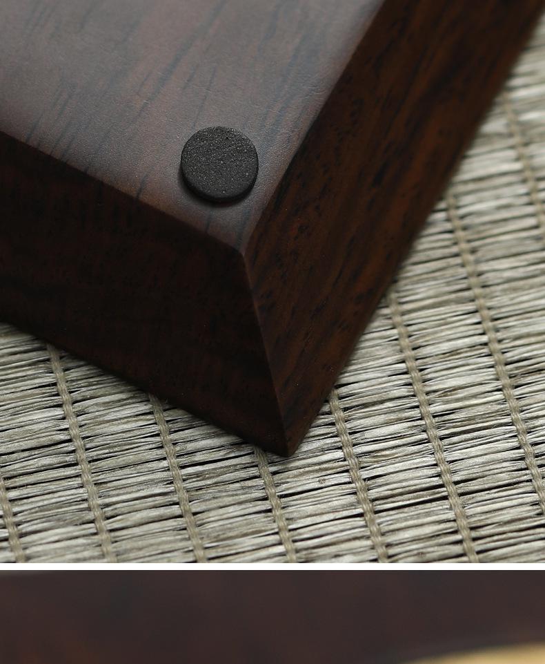 Suport pentru cești de ceai din lemn masiv cu incrustație de cupru – Pad izolator anti-opărire pentru birou și accesorii pentru set de ceai Kung Fu