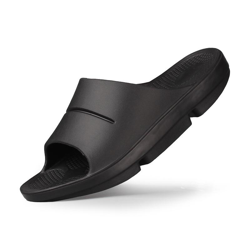 

Двухцветные мужские летние тапочки большого размера с поддержкой свода стопы и одной лямкой для дома - Размер 47, толстая подошва для отеля или реабилитации. 42-43