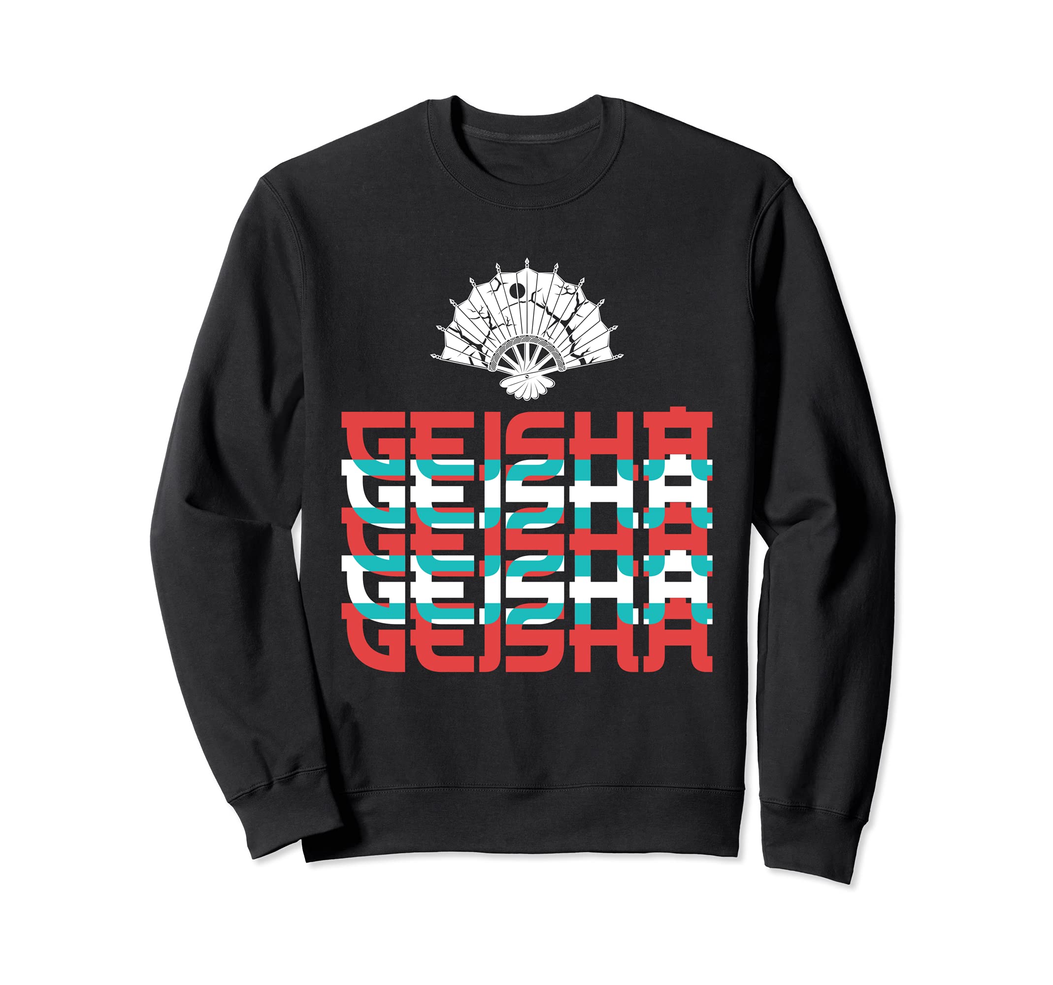 Kimono Japanese Japanese Sweatshirt Geisha Fan Style Woman Art Manga чёрный 6450₽