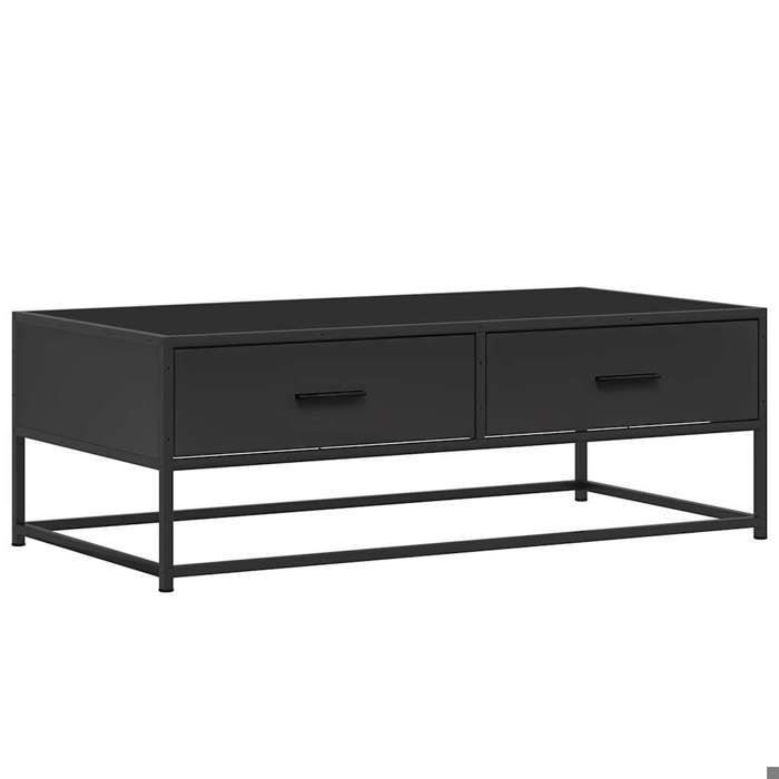 VidaXL Coffee Table Black 100x50x35 Cm Engineered Wood and Metal 848779