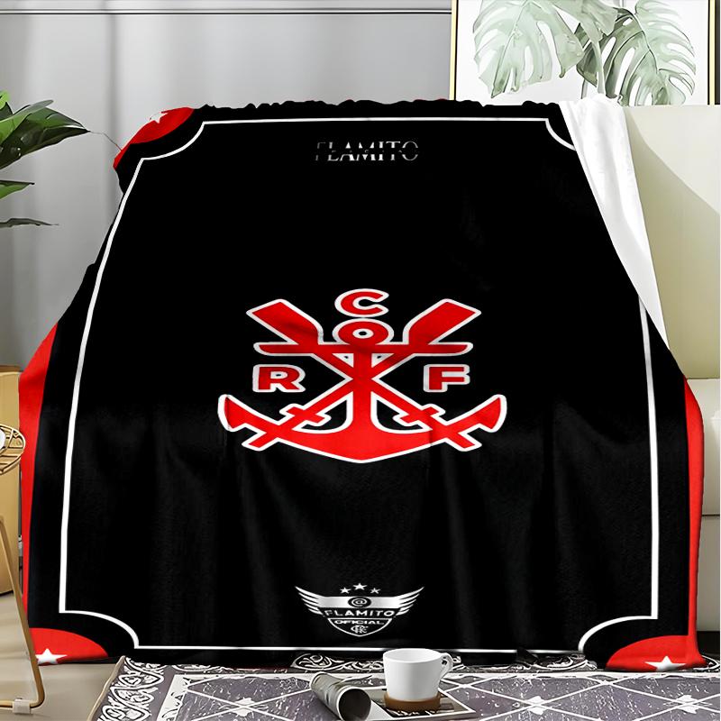 1PC Fla-mengo Club Crest Printed Soft Flannel Blanket Throw for Adult Bedroom Living Room Sofa Camping Travel Fan gifts Christmas Gifts