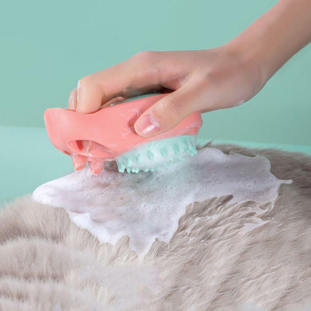 

Plastic Dog Shower Brush Cat Claw Shape Pet Cleaning Comb Cat Grooming Brush Grooming
