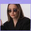 Geometric Unisex Frameless Hip Hop Style Sunglasses With Uv400 Protection For Streetwear And Outdoor Activities