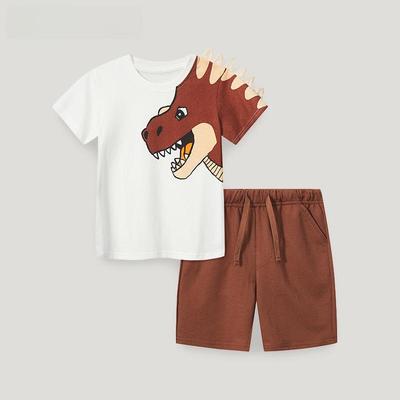 Summer Boy's Cartoon T-Shirt & Shorts Set - European & American Fashion.